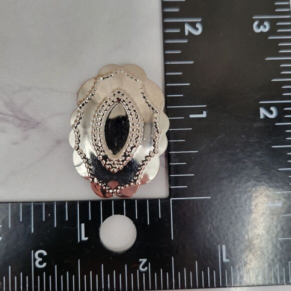 Concho Button Covers Silver Toned Western Floral Lot of 4 - Picture 8 of 13